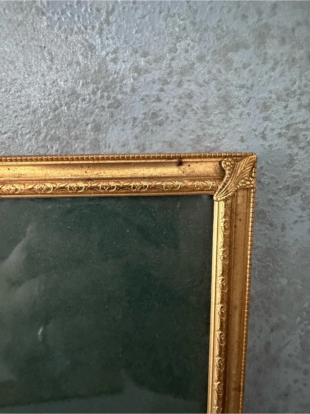 Vintage 8X10 ORNATE LEMON GRECIAN GOLD METAL Picture Frames VELVET BACK Lot Of 2